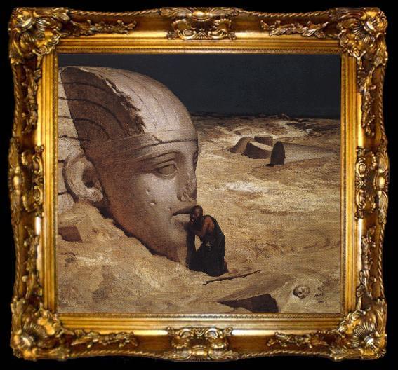 framed  Elihu Vedder The Questioner of the Sphinx, ta009-2